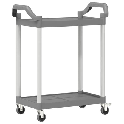 Trolley 2-Laags Aluminium 81 x 41 x 92 cm