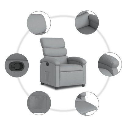 Fauteuil Verstelbaar Stof Lichtgrijs Nee Handmatig verstelbaar