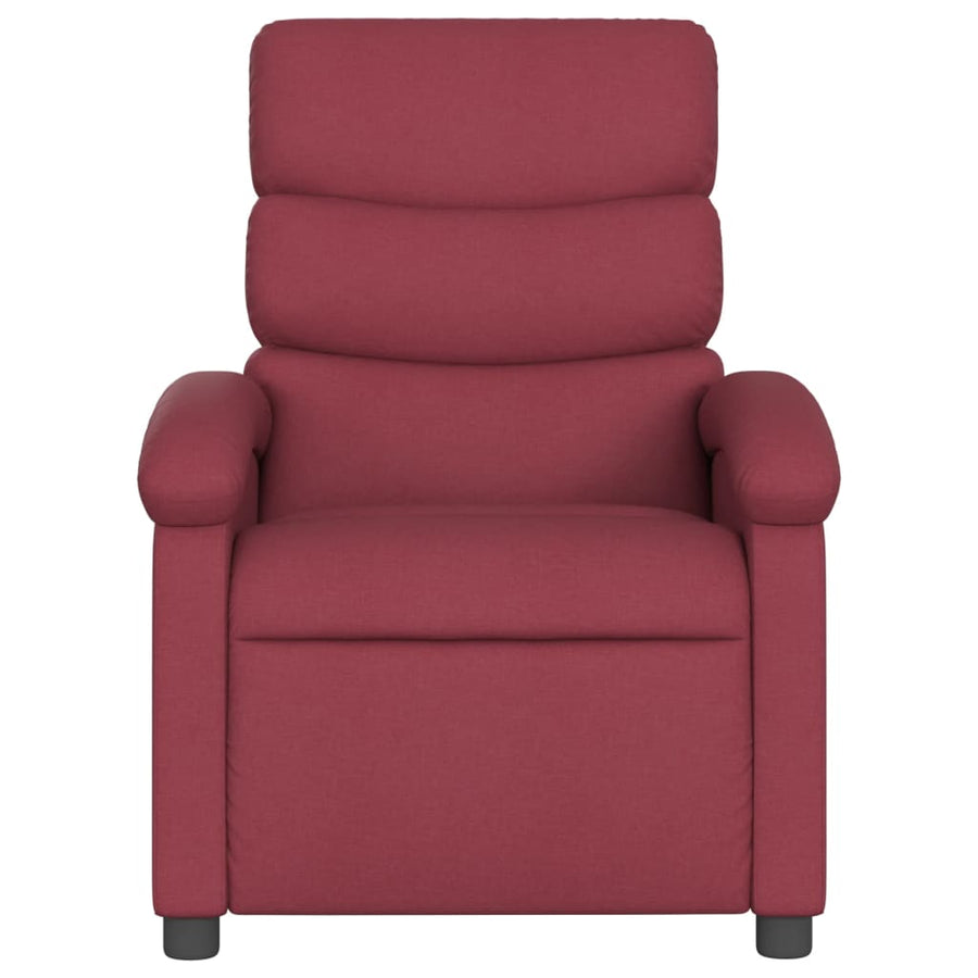 Fauteuil Verstelbaar Stof Wijnrood Nee Handmatig verstelbaar