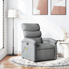 Massage chair adjustable fabric light grey