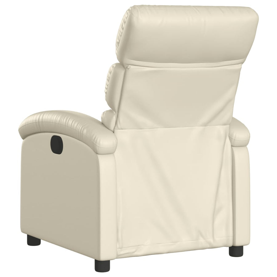 Fauteuil Verstelbaar Kunstleer Kleurig Crème Nee Handmatig verstelbaar
