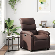 Fauteuil verstelbaar kunstleer bruin