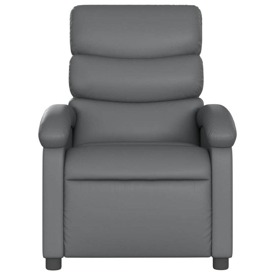 Fauteuil Verstelbaar Kunstleer Grijs Nee Handmatig verstelbaar
