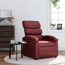 Fauteuil verstelbaar kunstleer wijnrood