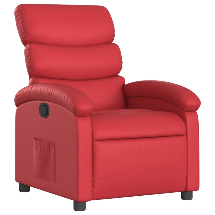Fauteuil Verstelbaar Kunstleer Rood Nee Handmatig verstelbaar