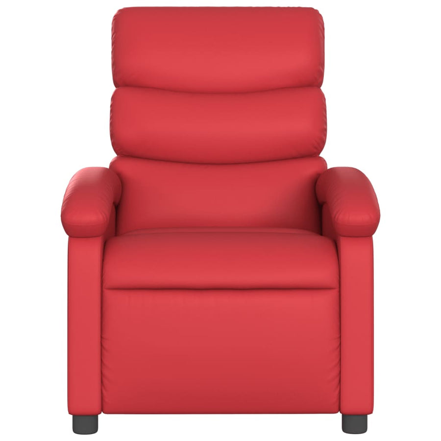 Fauteuil Verstelbaar Kunstleer Rood Nee Handmatig verstelbaar