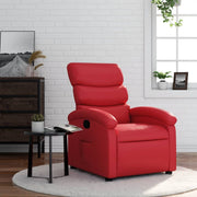 Fauteuil verstelbaar rood kunstleer