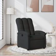 Fauteuil verstelbaar stof zwart 70x93x101 cm