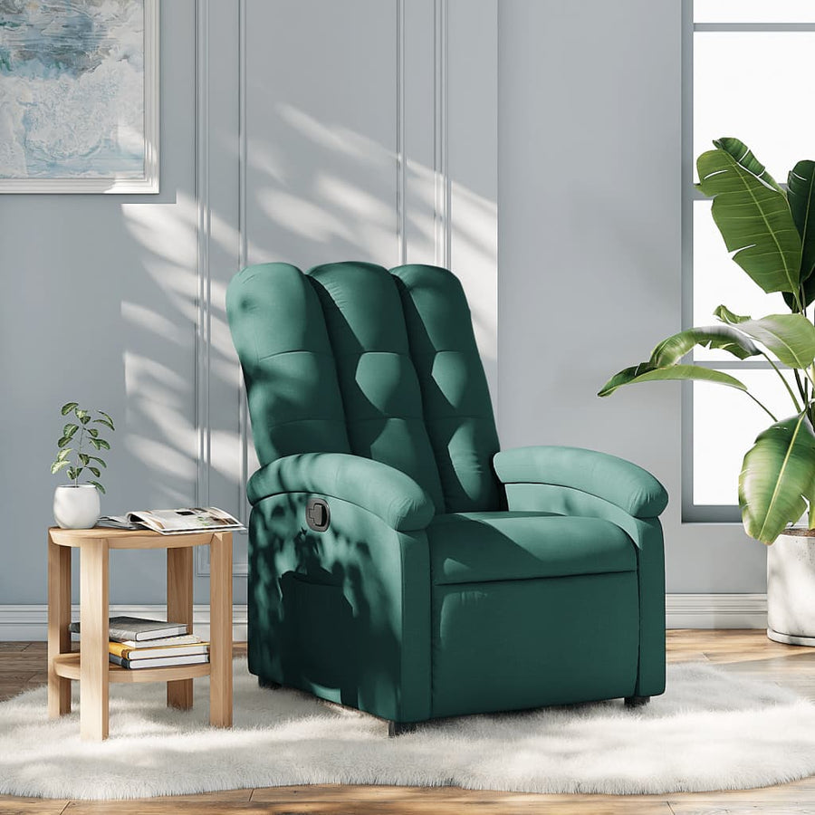 Fauteuil Verstelbaar Stof Donkergroen Nee Handmatig verstelbaar