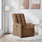 Massage chair adjustable fabric brown