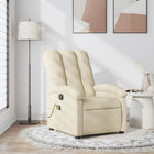 Massagestoel verstelbaar stof crèmekleurig 70x93x101 cm