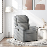 Fauteuil verstelbaar stof lichtgrijs 71x86,5x99,5 cm
