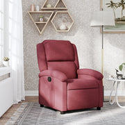 Fauteuil verstelbaar stof wijnrood 71x86.5x99.5 cm