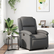 Fauteuil verstelbaar kunstleer grijs 71x99,5 cm