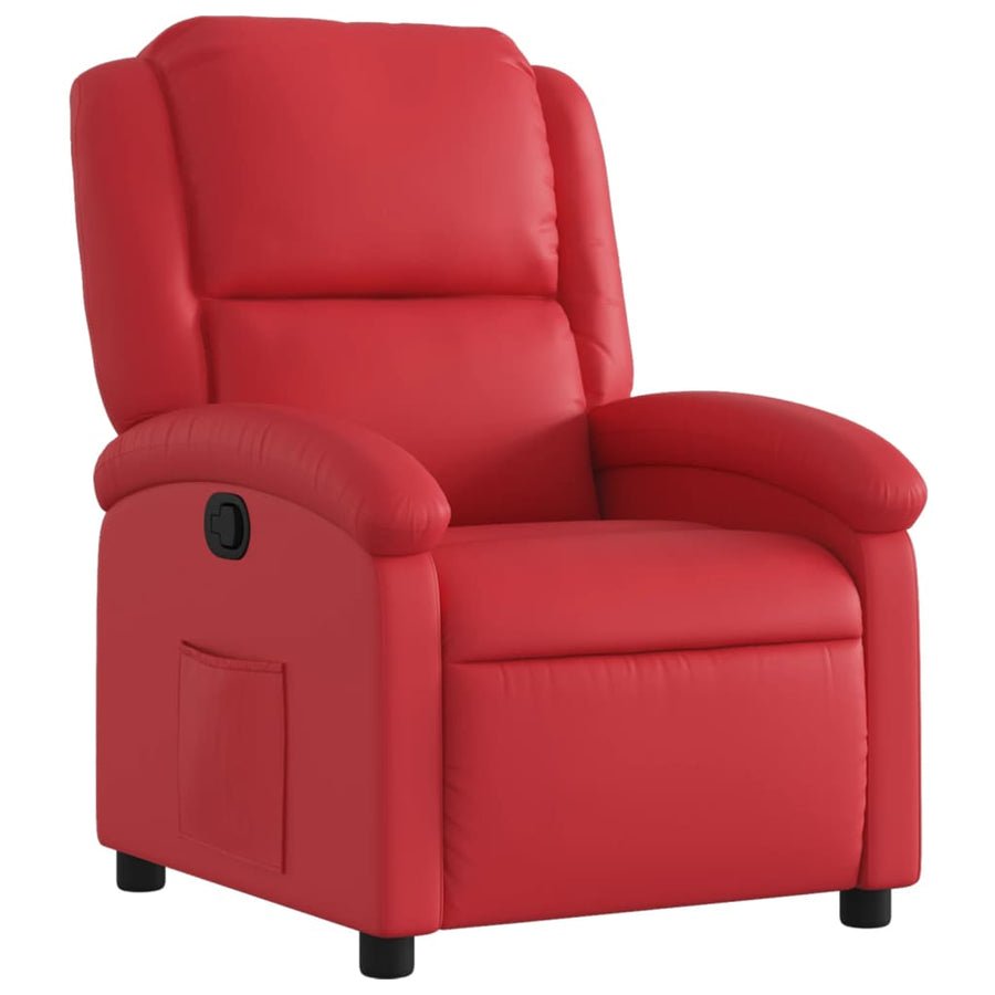 Fauteuil Verstelbaar Kunstleer Rood Nee Handmatig verstelbaar