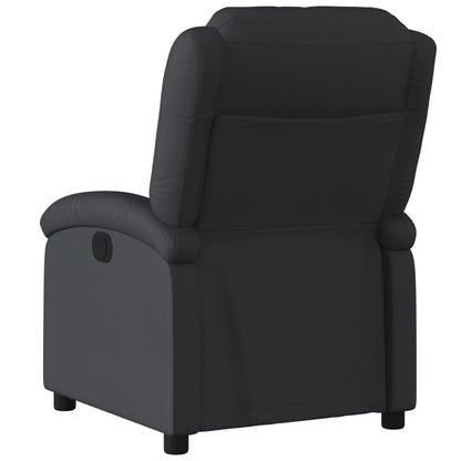 Fauteuil Echt Leer Zwart Nee Handmatig verstelbaar
