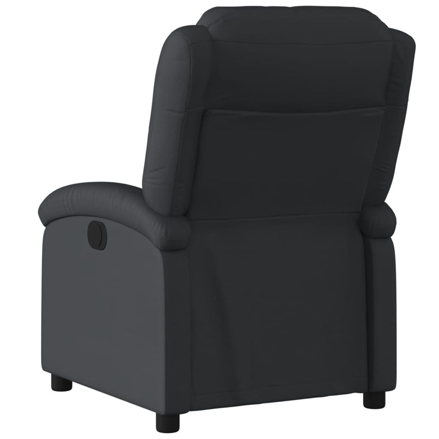 Fauteuil Echt Leer Zwart Nee Handmatig verstelbaar