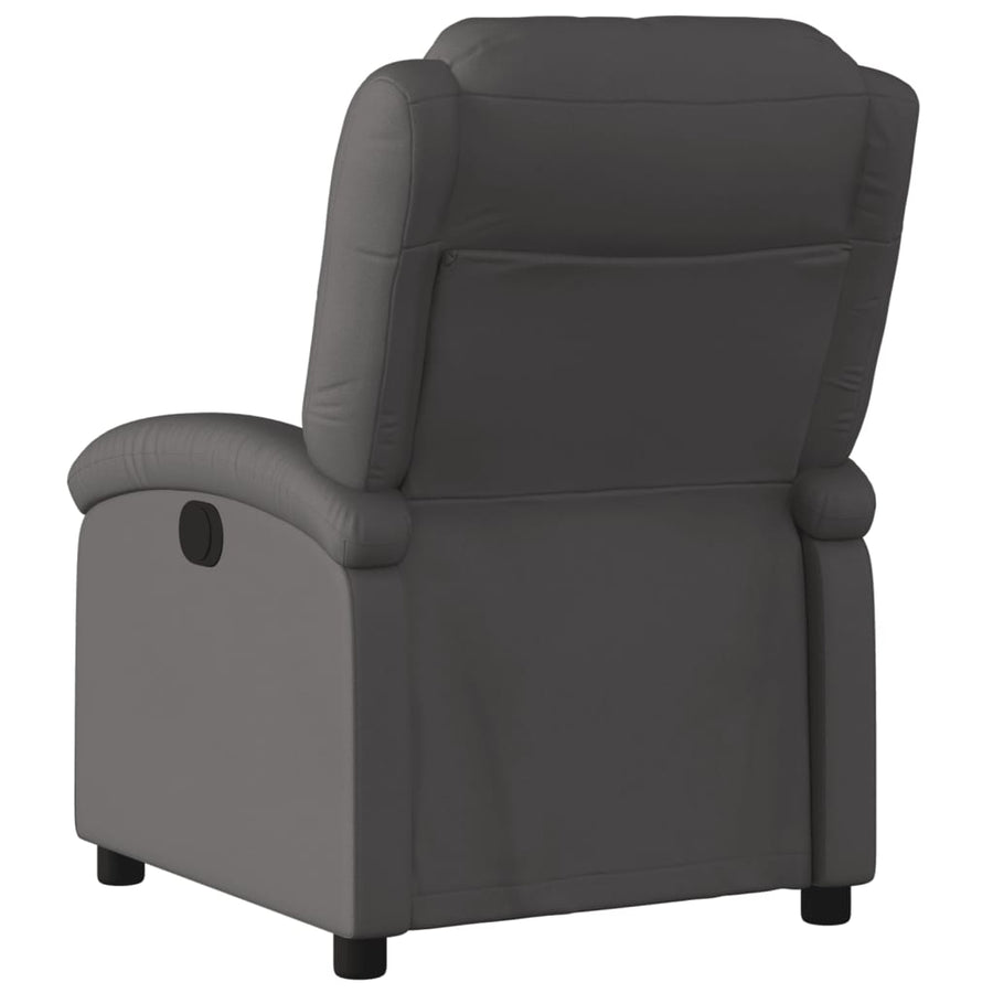 Fauteuil Echt Leer Grijs Nee Handmatig verstelbaar