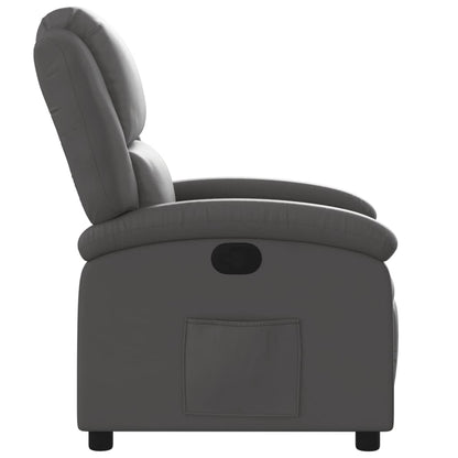 Fauteuil Echt Leer Grijs Nee Handmatig verstelbaar