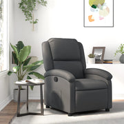 Fauteuil leer grijs verstelbaar