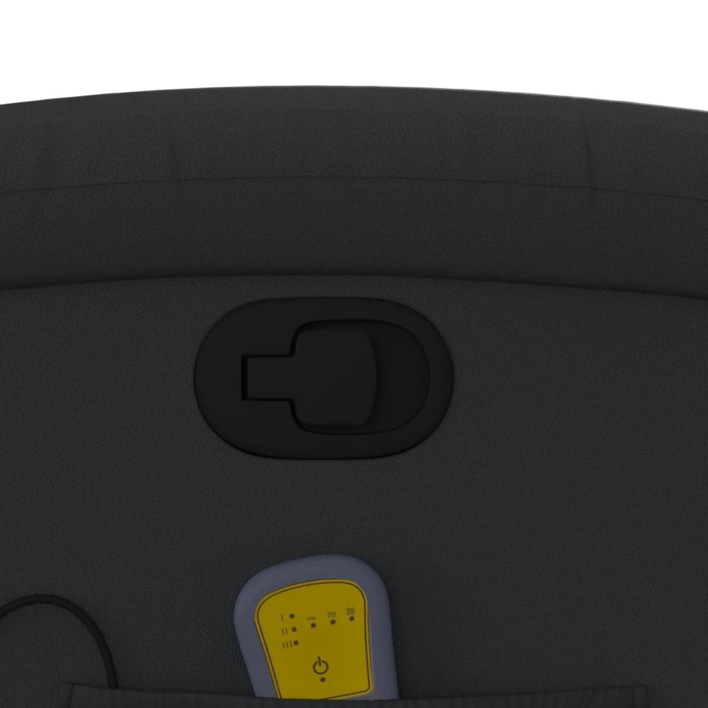 Massagestoel Echt Leer Zwart Ja Handmatig verstelbaar