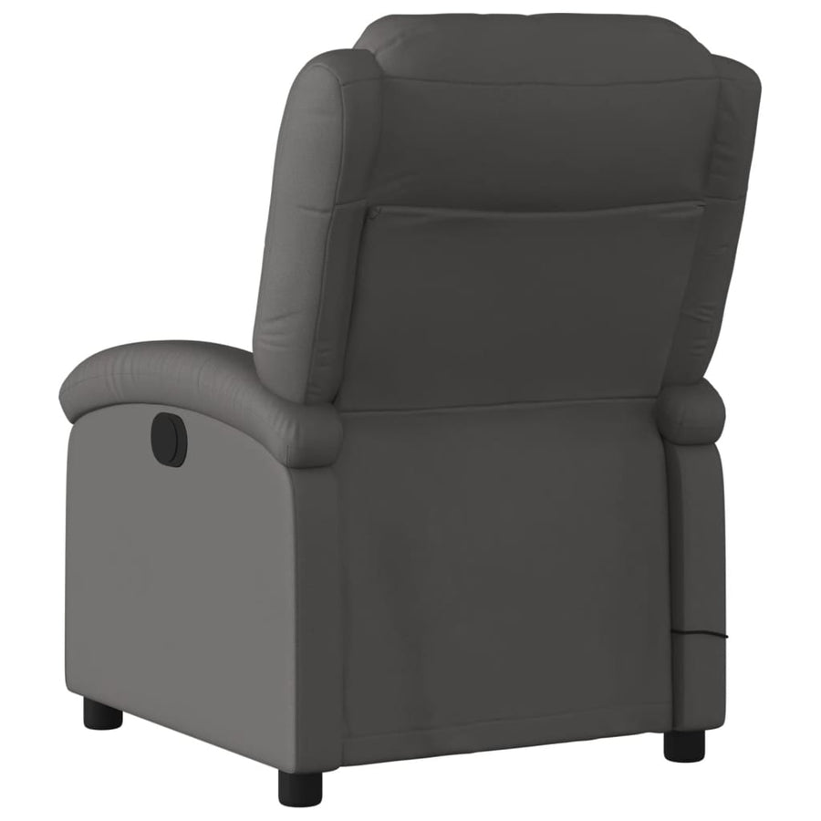 Massagestoel Echt Leer Grijs Ja Handmatig verstelbaar