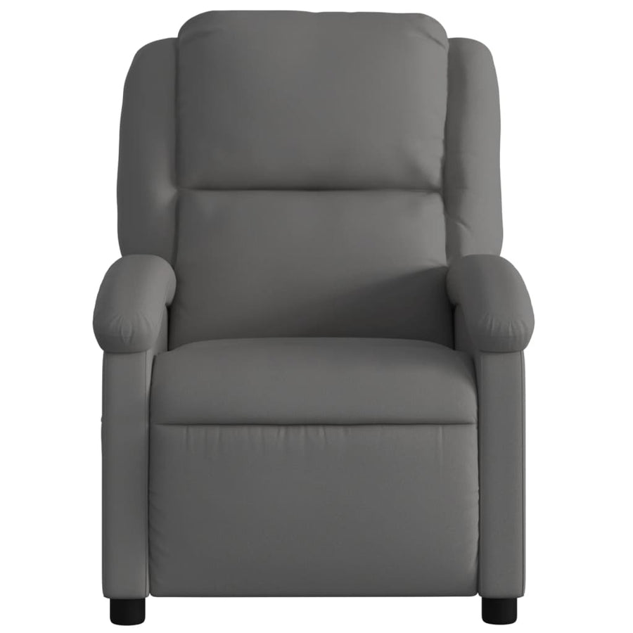 Massagestoel Echt Leer Grijs Ja Handmatig verstelbaar