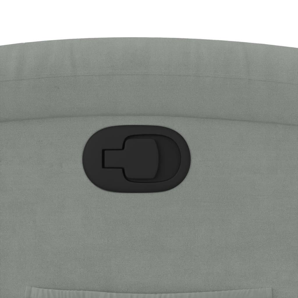 Fauteuil Verstelbaar Fluweel Lichtgrijs Nee Handmatig verstelbaar