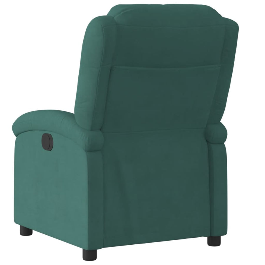 Fauteuil Verstelbaar Fluweel Donkergroen Nee Handmatig verstelbaar