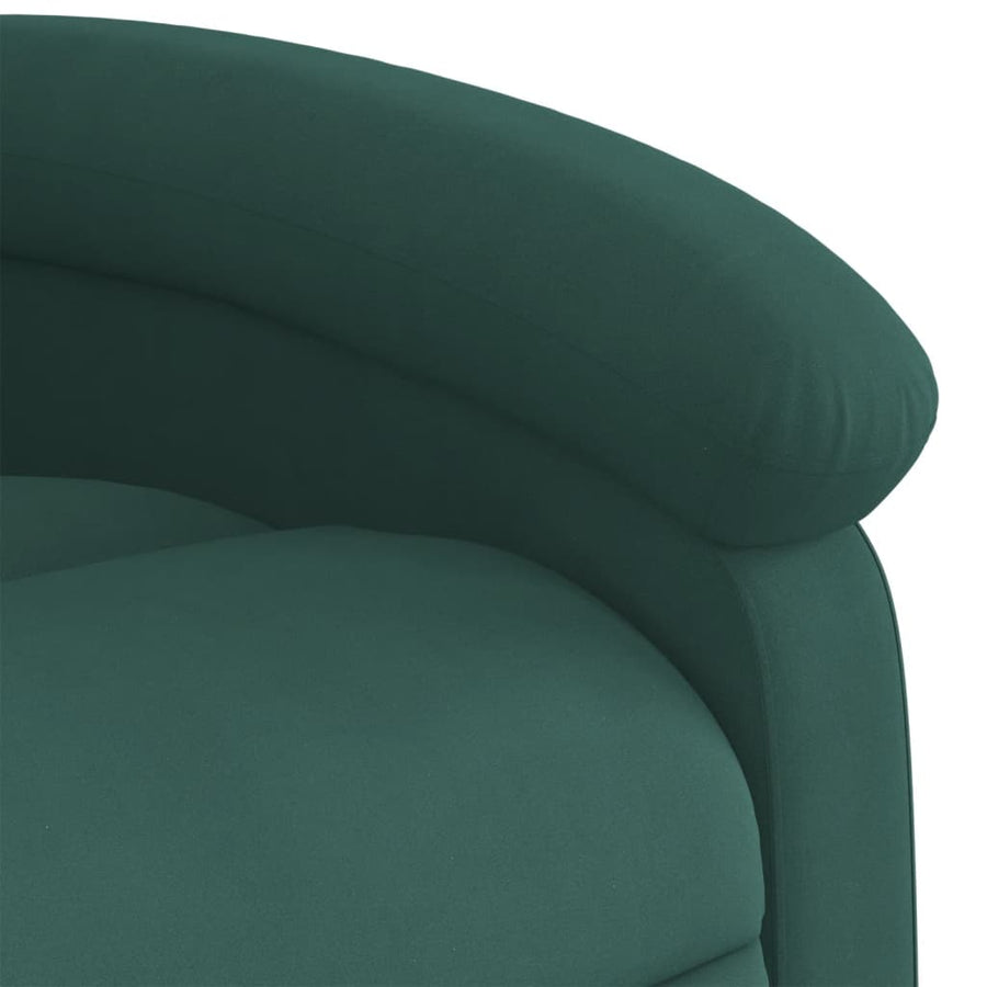 Fauteuil Verstelbaar Fluweel Donkergroen Nee Handmatig verstelbaar