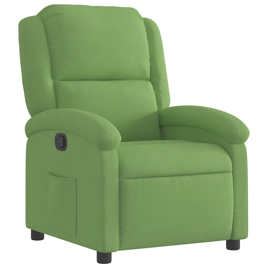Fauteuil verstelbaar fluweel lichtgroen