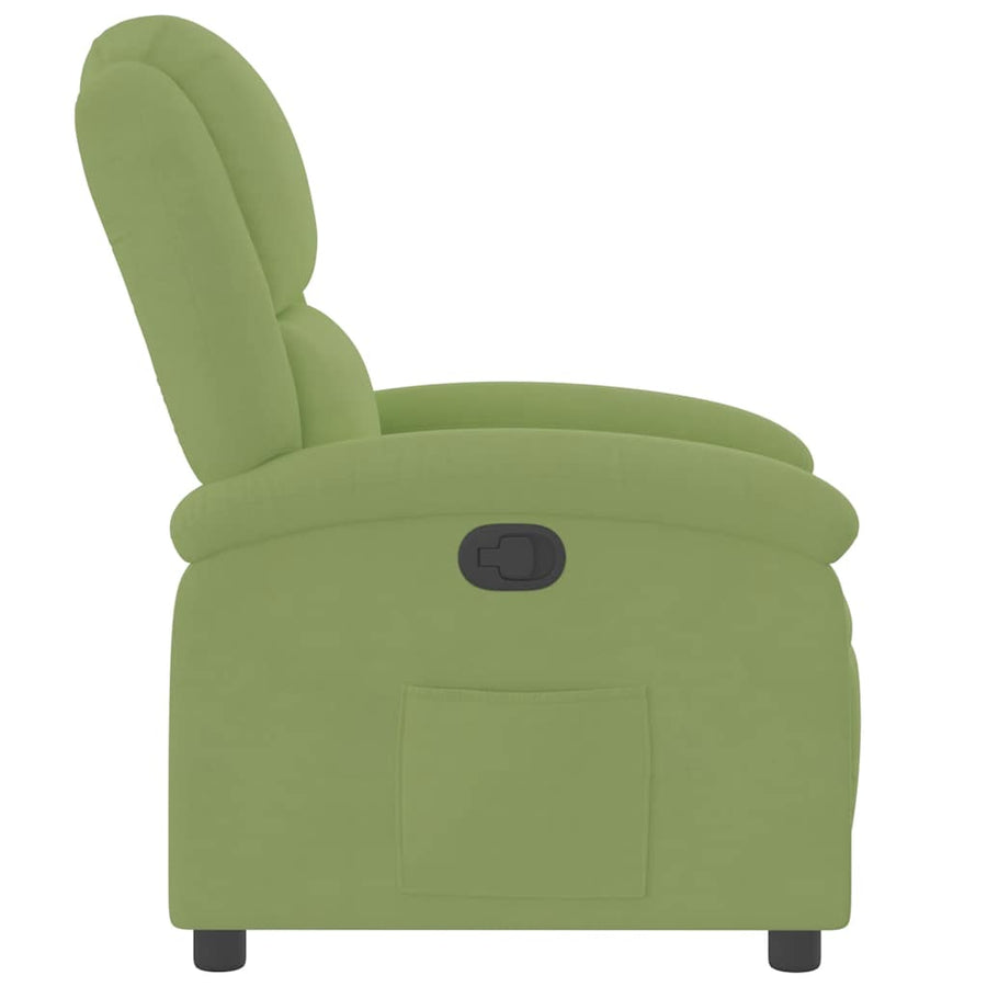 Fauteuil verstelbaar fluweel lichtgroen