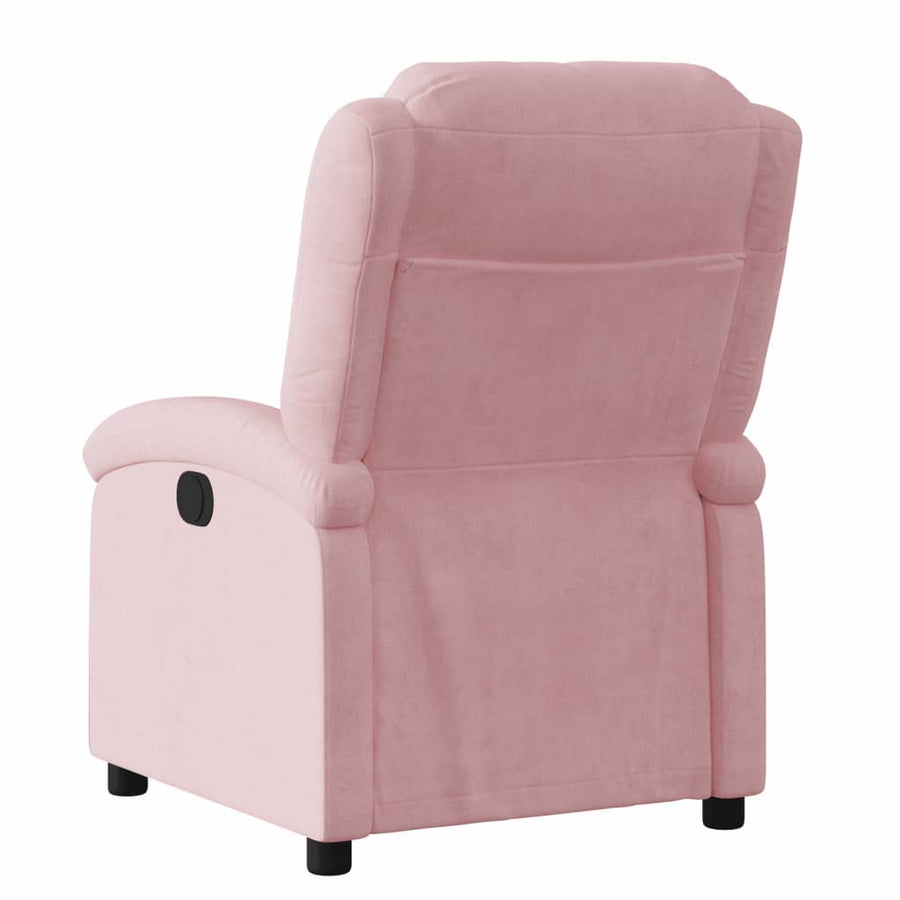 Fauteuil verstelbaar fluweel roze