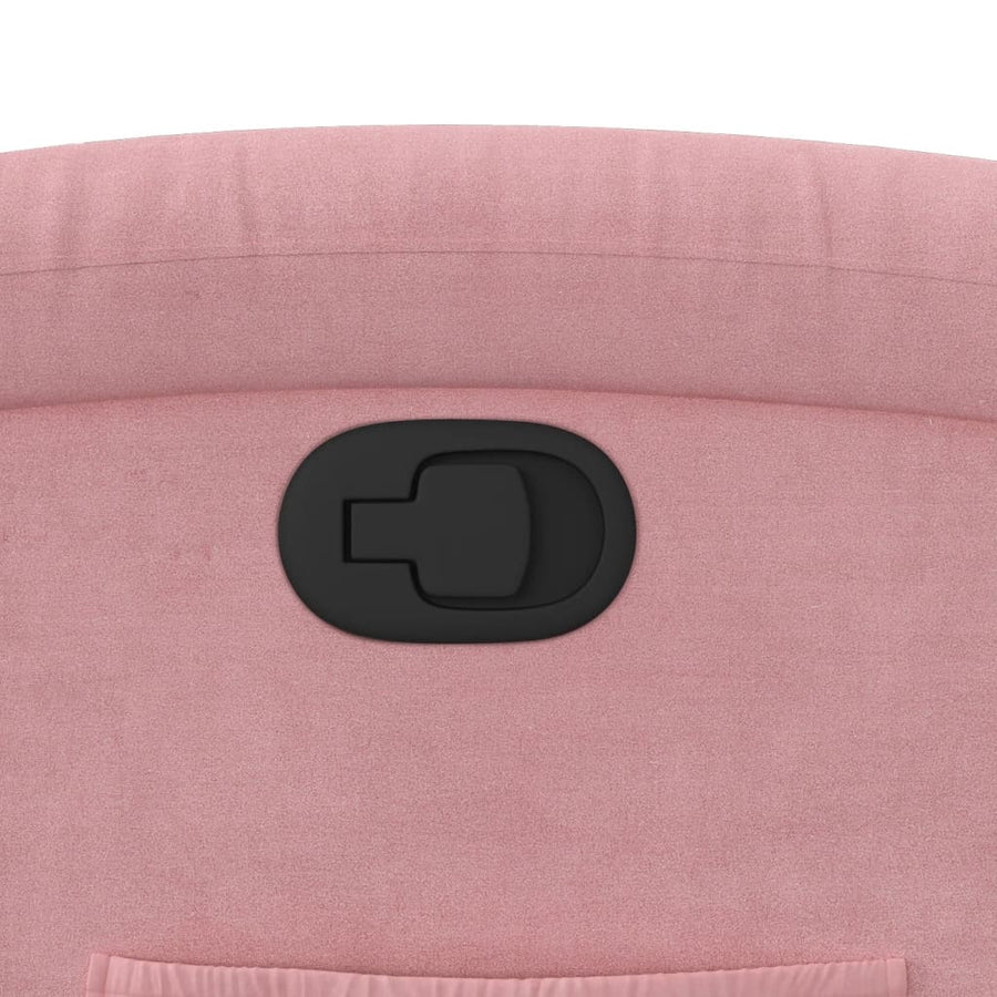 Fauteuil verstelbaar fluweel roze