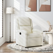Relaxfauteuil fluweel crème 71x86.5x99.5 cm