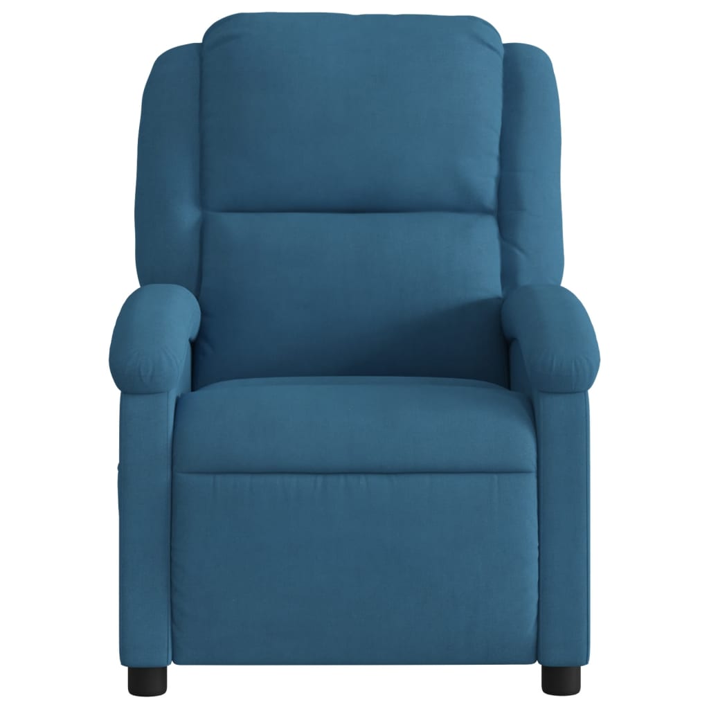 Fauteuil Verstelbaar Fluweel Blauw 1 Nee