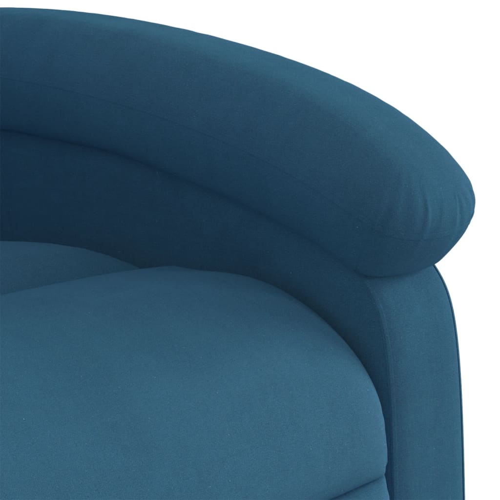 Fauteuil Verstelbaar Fluweel Blauw 1 Nee