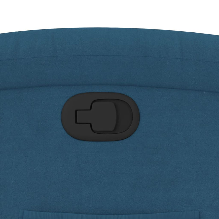 Fauteuil Verstelbaar Fluweel Blauw 1 Nee