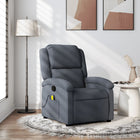 Adjustable massage chair velvet dark grey