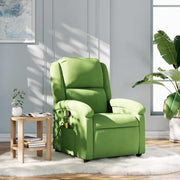 Massage chair adjustable velvet light green