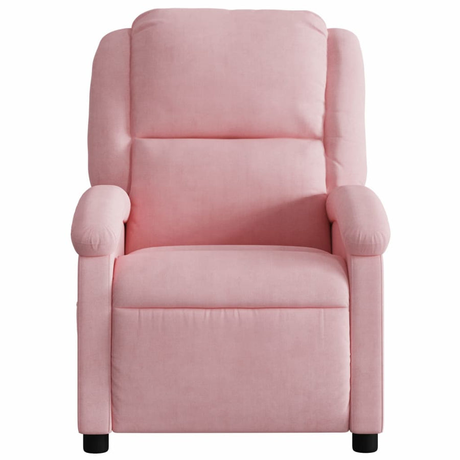 Massagestoel verstelbaar fluweel roze