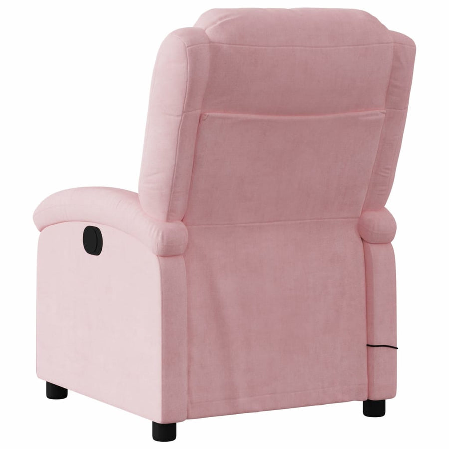 Massagestoel verstelbaar fluweel roze