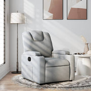 Fauteuil verstelbaar stof lichtgrijs 74x88x97 cm