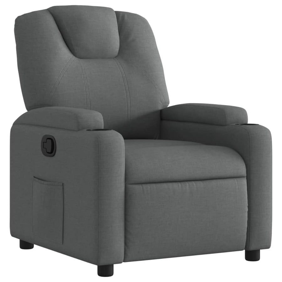 Fauteuil verstelbaar stof donkergrijs