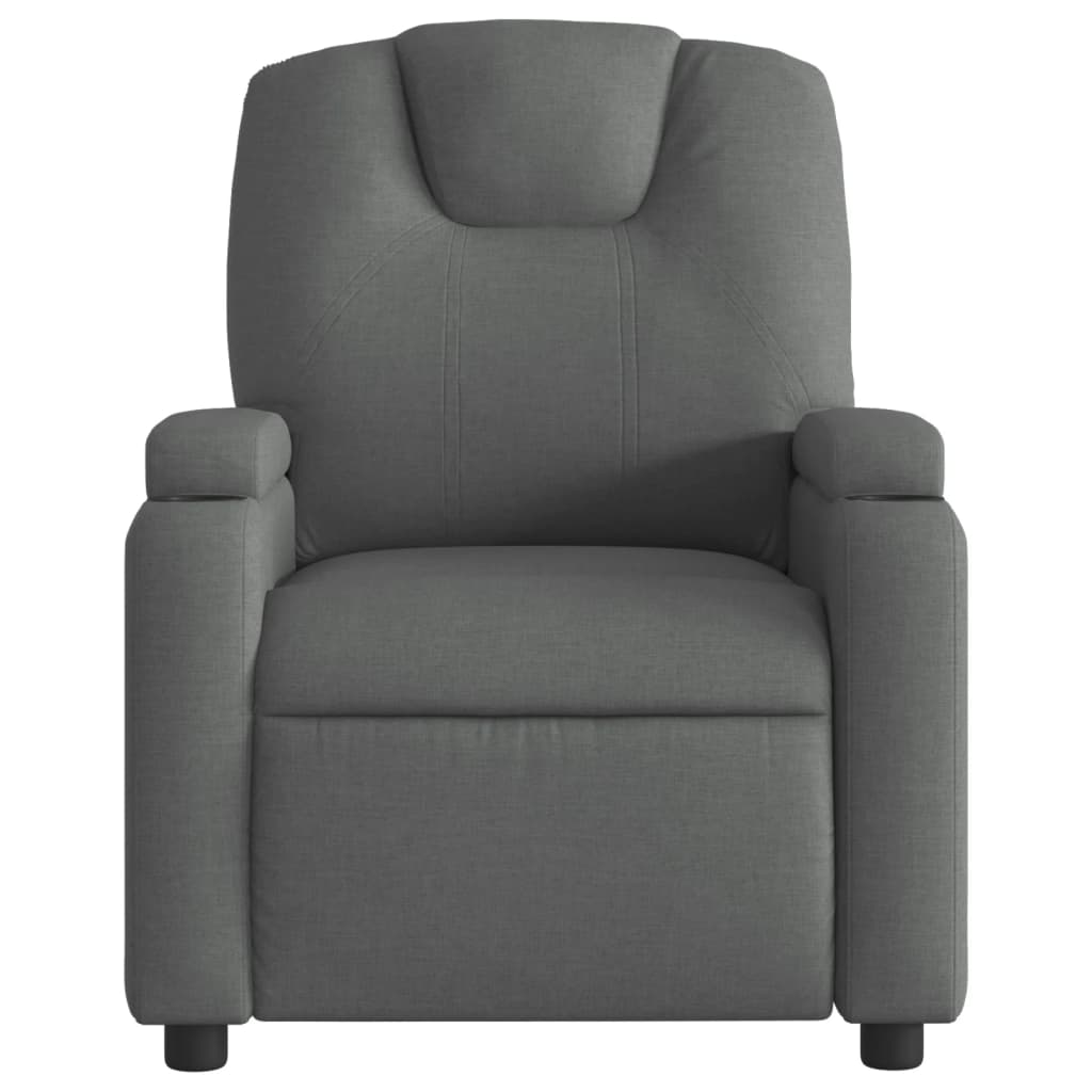 Fauteuil verstelbaar stof donkergrijs