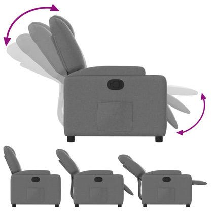 Fauteuil verstelbaar stof donkergrijs