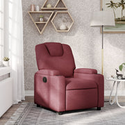 Fauteuil verstelbaar stof wijnrood 74x88x97 cm