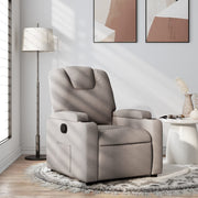 Fauteuil verstelbaar stof taupe 74x88x97 cm