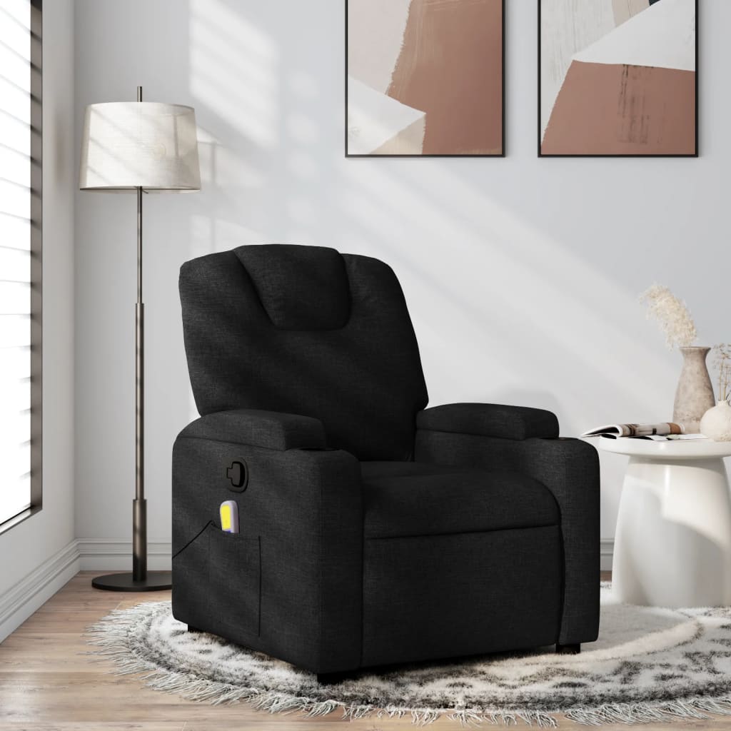 Massagestoel Stof Zwart
