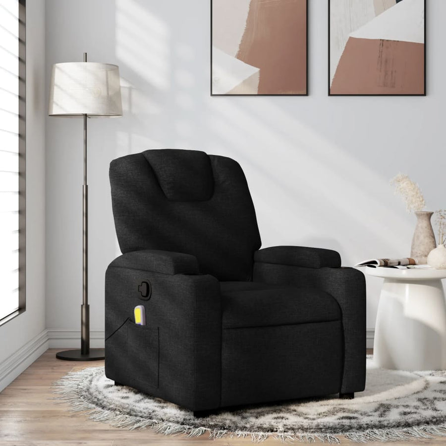 Massagestoel Stof Zwart
